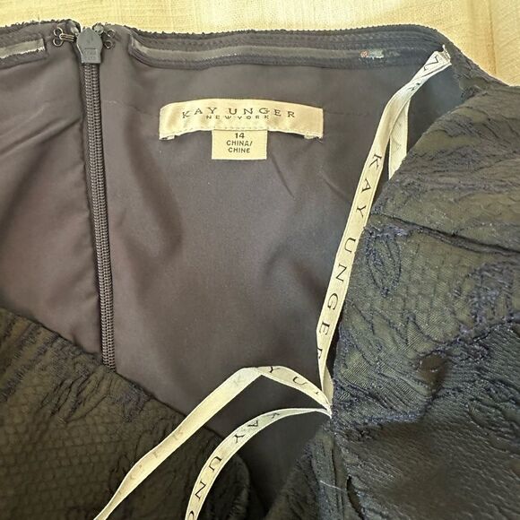 NWT Kay Unger Jude Jacquard Column Gown side tag only * - Picture 7 of 8